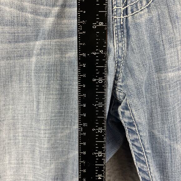 Big Star Pioneer Boot Cut Jean Mens 36R Light Wash Distressed Cowboy Rodeo Ranch - Picture 6 of 11